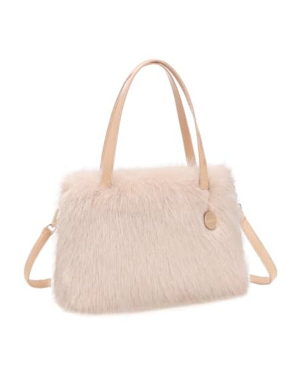Faux Fur Purse Furry Crossbody Bag PU Leather Handbag